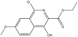 ethyl 1-chloro-4-hydroxy-7-Methoxyisoquinoline-3-carboxylate Struktur