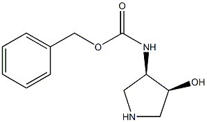 benzyl (3R,4S)-4-hydroxypyrrolidin-3-ylcarbaMate Struktur