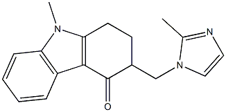 9-Methyl-3-((2-Methyl-1H-iMidazol-1-yl)Methyl)-2,3-dihydro-1H-carbazol-4(9H)-one Struktur