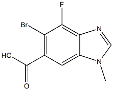 6-broMo-7-fluoro-3-Methyl-3H-benzo[d]iMidazole-5-carboxylic acid Struktur