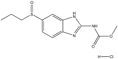 Methyl (5-propylsulfinyl-3H-benzoiMidazol-2-yl)aMinoforMate HCL Struktur