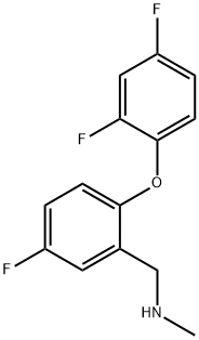 2-(2,4-DIFLUOROPHENOXY)-5-FLUORO-N-METHYLBENZYLAMINE Struktur