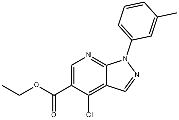 Ethyl 4-Chloro-1-M-Tolyl-1H-Pyrazolo[3,4-B]Pyridine-5-Carboxylate Struktur