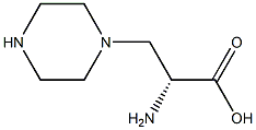 3-(piperazin-1-yl)-D-Alanine Struktur