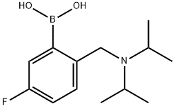 2-((Diisopropylamino)methyl)-5-fluorophenylboronic acid Struktur