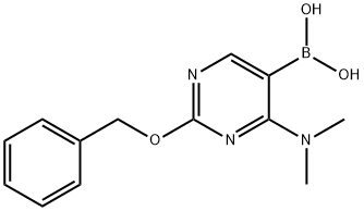 2-(Benzyloxy)-4-(dimethylamino)pyrimidine-5-boronic acid Struktur