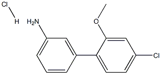 3-(4-Chloro-2-methoxyphenyl)aniline hydrochloride Struktur