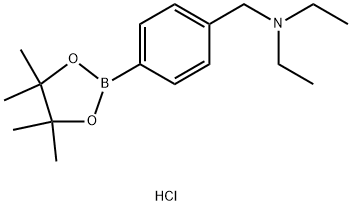 Diethyl({[4-(tetramethyl-1,3,2-dioxaborolan-2-yl)phenyl]methyl})amine hydrochloride Struktur