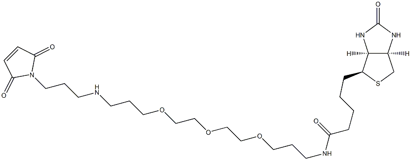 13-[D(+)-BiotinylaMino]-1-(3-MaleiMidopropylaMino)-4,7,10-trioxatridecane Struktur