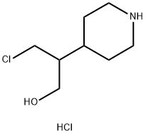 3-chloro-2-(piperidin-4-yl)propan-1-ol hydrochloride Struktur