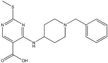 4-(1-benzylpiperidin-4-ylaMino)-2-(Methylthio)pyriMidine-5-carboxylic acid Struktur