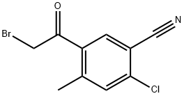 5-(2-broMoacetyl)-2-chloro-4-Methylbenzonitrile Struktur