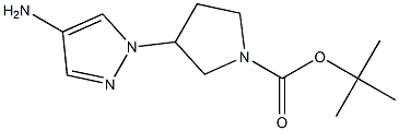 3-(4-AMino-pyrazol-1-yl)-pyrrolidine-1-carboxylic acid tert-butyl ester Struktur