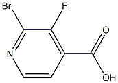 2-BroMo-3-fluoropyridin-4-carboxylic acid Struktur