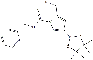 benzyl 2-(hydroxyMethyl)-4-(4,4,5,5-tetraMethyl-1,3,2-dioxaborolan-2-yl)-1H-pyrrole-1-carboxylate Struktur