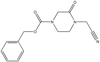 benzyl 4-(cyanoMethyl)-3-oxopiperazine-1-carboxylate Struktur