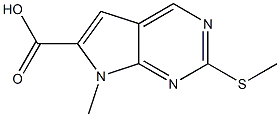 7-Methyl-2-(Methylthio)-7H-pyrrolo[2,3-d]pyriMidine-6-carboxylic acid Struktur