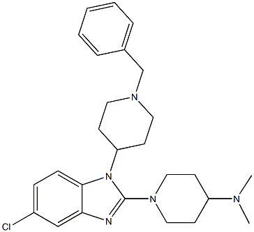 1-(1-(1-benzylpiperidin-4-yl)-5-chloro-1H-benzo[d]iMidazol-2-yl)-N,N-diMethylpiperidin-4-aMine Struktur