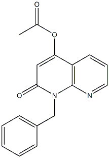 1-benzyl-2-oxo-1,2-dihydro-1,8-naphthyridin-4-yl acetate Struktur