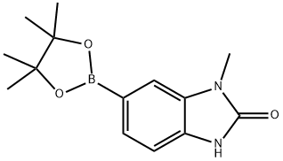 1-Methyl-6-(4,4,5,5-tetraMethyl-1,3,2-dioxaborolan-2-yl)-1H-benzo[d]iMidazol-2(3H)-one Struktur