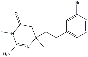 2-aMino-6-(3-broMophenethyl)-3,6-diMethyl-5,6-dihydropyriMidin-4(3H)-one Struktur