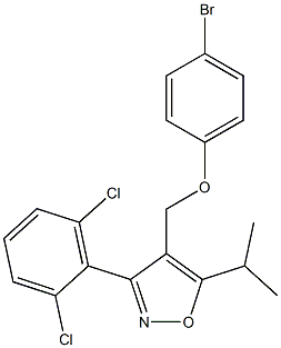 4-((4-broMophenoxy)Methyl)-3-(2,6-dichlorophenyl)-5-isopropylisoxazole Struktur