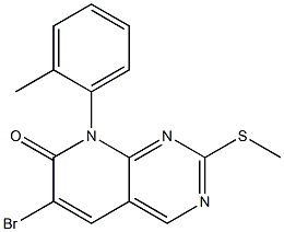 6-broMo-2-(Methylthio)-8-(o-tolyl)pyrido[2,3-d]pyriMidin-7(8H)-one Struktur