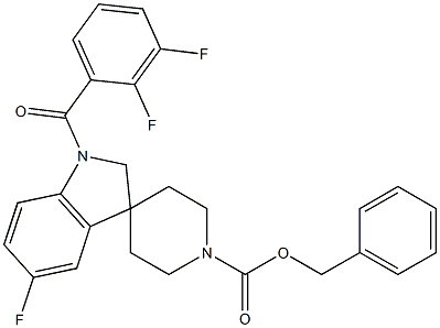 benzyl 1-(2,3-difluorobenzoyl)-5-fluorospiro[indoline-3,4'-piperidine]-1'-carboxylate Struktur