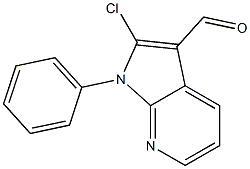 2-chloro-1-phenyl-1H-pyrrolo[2,3-b]pyridine-3-carbaldehyde Struktur