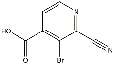 3-broMo-2-cyanoisonicotinic acid Struktur