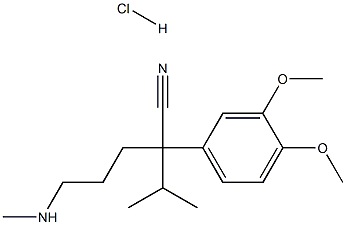 (2RS)-2-(3,4-DiMethoxyphenyl)-5(MethylaMino) -2-(1-Methylethyl)pentanenitrile Hydrochloride Struktur