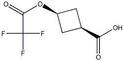 cis-3-(2,2,2-trifluoroacetoxy)cyclobutanecarboxylic acid Struktur