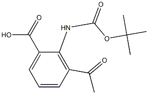 3-Acetyl-2-tert-butoxycarbonylaMino-benzoic acid Struktur