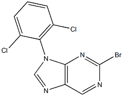 2-broMo-9-(2,6-dichlorophenyl)-9H-purine Struktur