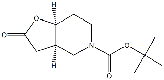 (3aR,7aS)-tert-butyl hexahydro-2-oxofuro[3,2-c]pyridine-5(6H)- carboxylate Struktur