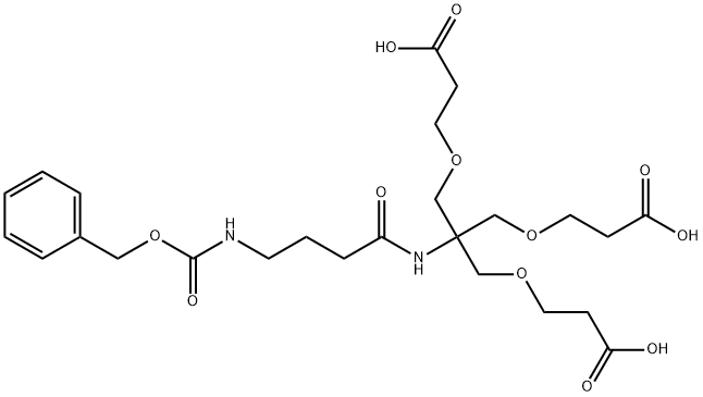 10,10-bis((2-carboxyethoxy)Methyl)-3,8-dioxo-1-phenyl-2,12-dioxa-4,9-diazapentadecan-15-oic acid Struktur