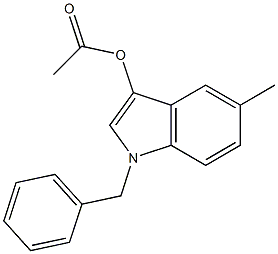 Acetic acid 1-benzyl-5-Methyl-1H-indol-3-yl ester Struktur