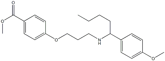 4-[3-[Butyl(4-Methoxyphenyl)Methyl]aMinopropoxy]-benzoic Acid Methyl Ester Struktur