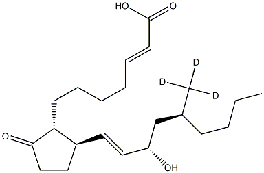 (2E)-7-[(1R,2R)-2-[(1E,3S,5S)-3-Hydroxy-5-(Methyl-d3)-1-nonenyl]-5-oxocyclopentyl]-2-heptenoic Acid Struktur