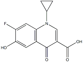 1-Cyclopropyl-1,4-dihydro-7-fluoro-6-hydroxy-4-oxo-3-quinolinecarboxylic Acid Struktur