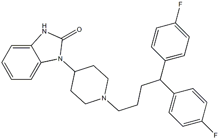 1-[1-[4,4-Bis(4-fluorophenyl)butyl]-1,2,3,6-tetrahydro-4-piperidinyl]-1,3-dihydro-2H-benziMidazol-2-one Struktur