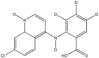 N-(7-Chloro-1-oxido-4-quinolyl)anthranilic Acid-d4 Struktur