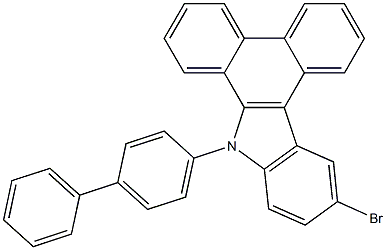 9-(biphenyl-4-yl)-12-broMo-9H-dibenzo[a,c]carbazole Struktur