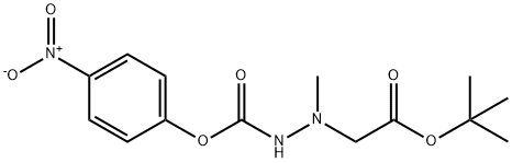 4-Nitrophenyl 2-(2-tert-butoxy-2-oxoethyl)-2-
Methylhydrazinecarboxylate Struktur