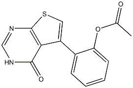 5-(Acetoxyphenyl)thieno[2,3-d]pyriMidin-4-one, 97% Struktur