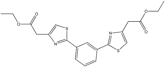 1,3-Bis(4-ethoxycarbonylMethyl-2-thiazolyl)benzene, 97% Struktur