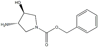 benzyl (3 S,4S)-3-aMino-4-hydroxypyrrolidine-1-carboxylate Struktur