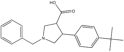 1-Benzyl-4-(4-tert-butyl-phenyl)-pyrrolidine-3-carboxylic acid Struktur