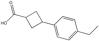 3-(4-Ethyl-phenyl)-cyclobutanecarboxylic acid Struktur