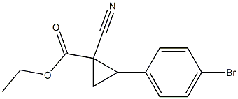 ethyl 2-(4-broMophenyl)-1-cyanocyclopropanecarboxylate Struktur